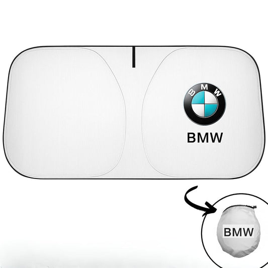 Faltbarer Sonnenschutz für das Auto mit Logo